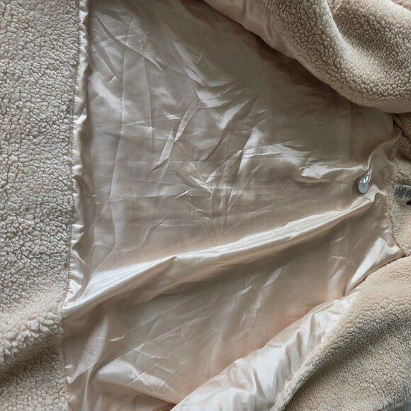 Sans Souci Teddy Bear Sherpa Jacket Cream Size Small NWOT - Picture 3 of 4